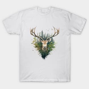 Stag Deer Animal Beauty Nature Wildlife Discovery T-Shirt